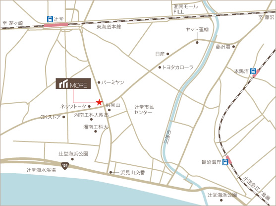 モア 藤沢店の地図